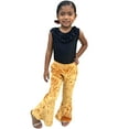 thumbnail image 5 of Daisy Del Sol Little Girls Velvet Boho Bell Bottom Stretch Legging Flared Pants Toddler Childrens Kids 2T-8, 5 of 6