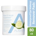 80 Count, Almay Longwear & Waterproof Eye Makeup Remover Pads, Hypoallergenic, Cruelty Free