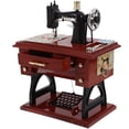 thumbnail image 1 of unbranded Caja Musical Decorativa Marrón Con Máquina De Coser Vintage Y, 1 of 6