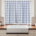 thumbnail image 2 of Ambesonne Abstract Kitchen Curtains, Butterflies Along Stars, 55"x45", Dark Ceil Blue and White, 2 of 3