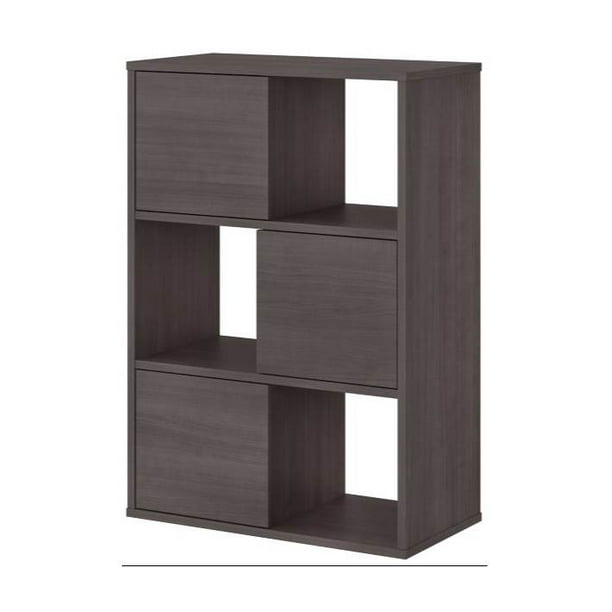 6 Cube Bookcase in Storm Gray