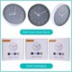 thumbnail image 4 of Reloj de pared moderno y silencioso que no hace tictac, reloj de pared silencioso y silencioso, péndulo de pared para dormitorio, cocina, sala de estar, gris, 30 CM HIASDFLS, 4 of 5