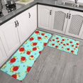 thumbnail image 2 of Pioneer Flower Floral Print Pattern Kitchen Rugs Sets Of 2, Anti Fatigue Non Slip Washable Floor Mats for Kitchen Sink Laundry, 17X30 Inch + 17X47 Inch, 2 of 6