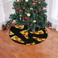 thumbnail image 2 of FMSHPON Pizza Doodle Pattern Xmas Christmas Tree Skirt Stand Mat for Holiday Party Decoration Indoor Outdoor 36 inches, 2 of 3