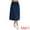 Dark Blue, variant on Women's Button Down Front Slit A Line Midi Jean Skirts S Dark Blue