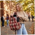 thumbnail image 5 of Sunyuer Women Vintage Plaid Backpack, Casual School Bookbag, Aesthetic Preppy Laptop Daypack, Retro Grid Pattern Lightweight Backpack for College Daily Travel, 5 of 8