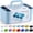 Blue, variant on Yellow Divided Plastic Caddy Organizer with Handle Multi-Purpose Storage Bin for Craft Makeup Dorm Office