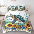 thumbnail image 1 of YST Sea Turtle Bed in a Bag, Coastal Nautical Bedding Set, 7-Piece, Queen, 1 of 5