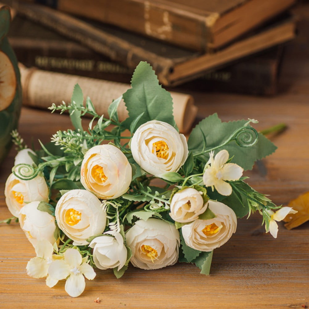 10*Silk Peony Artificial Fake Flowers Bunch Bouquet Home Wedding Party Decor I8I 