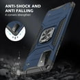 thumbnail image 5 of Case for Samsung Galaxy A52 5G Armor Hybrid with Ring Holder Kickstand Shockproof Heavy-Duty Durable Rugged Dual Layer Phone Cover for Galaxy A52 by Xpm - Blue, 5 of 7