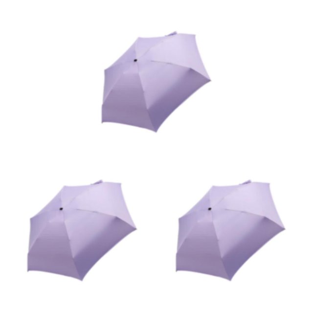 Maytalsory Lightweight And Portable Umbrella For Sun And Rain Protection On Go Folding Sun Umbrellas Rainproof Umbrellas Rotating purple 3Set