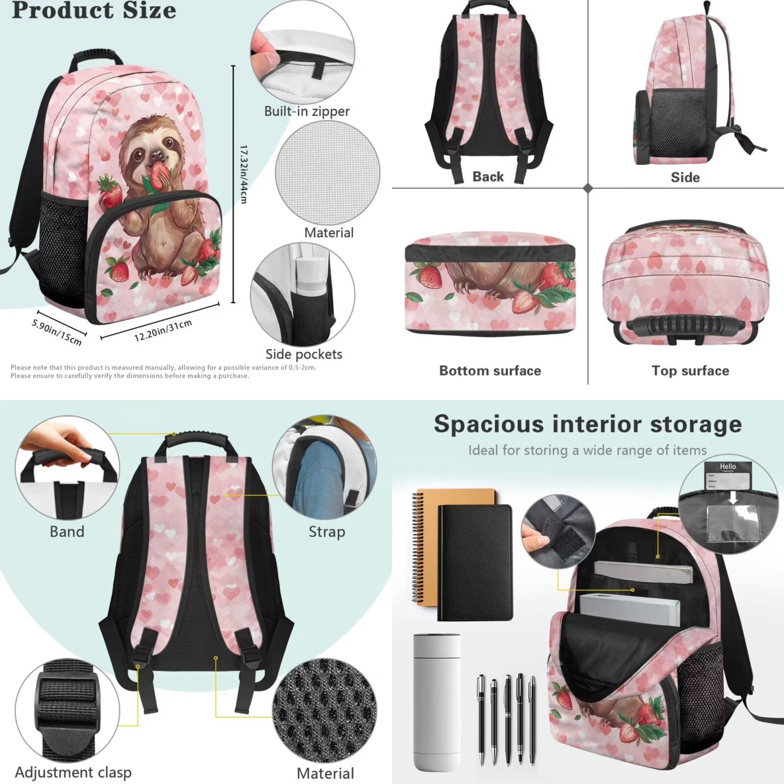 Pzuqiu Flag Wolf School Backpack for Boys 4 pcs Students Book Bag Schoolbags Preschool Back Packs with Lunch Box Pencil Case Water Bottle Holder for Boys Back to School