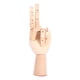 thumbnail image 2 of Gliederpuppe Linke Holz Hand Malhilfe Gliederhand Modellpuppe Modellhand, 2 of 10