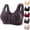 38# Dark Purple, variant on Daisy Bras for Seniors, Front Closure Wireless Bra, Breathable Cotton Comfort Bra for Older Women, Lightweight No Underwire Sleep Bra,Complexion,36