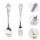 thumbnail image 5 of EeaseMX 1 juego de vajilla de cocina con tenedor y cuchara ingleses, utensilios para comer, vajilla retro, 5 of 7
