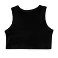 thumbnail image 3 of CCRFTGI Tank Tops for Kids Girls 8-10 Dance Ribbed Casual Seamless Vest Crop Trendy Racerback Crop Top Black 5-6 Years, 3 of 4