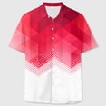thumbnail image 5 of Hessimy Mens Short Sleeve Button Down Shirt Lightweight Wrinkle Free Untucked Dress Shirts(Red,XXL), 5 of 7