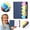 Blue, variant on Sticky Note Notepad with Pen Green Cover — 60 Sheet Self-Stick Memo Pad with Pen, Portable Note Paper for Reminders and Daily Task Planning
