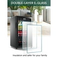 thumbnail image 5 of Krib B Mini Refrigerator with Wire Adjustable Shelving, Beverage Refrigerator and Cooler for 120 Cans, Mini fridge for Soda, Water, Beer, Wine for Dorm, Office, Bar, Black, 5 of 5