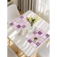 thumbnail image 5 of Boho Purple Flowers Placemats Set of 6, Spring Floral Botanical Patchwork Vintage Placemats for Dining Table, Place Mats for Kitchen Tabletop, Waterproof Wipeable Dining Table Mats Set, 5 of 9