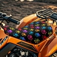 thumbnail image 4 of Uorisanigo ATV Seat Covers, Colorful Dog Paw Print Motorcycle Passenger Seat Cushion Cover Compatible with Sportsman Rancher Polaris Sportsman Foreman Scrambler Kodiak Most ATV, 4 of 7