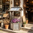 thumbnail image 4 of S-HOME Outdoor Planter Box in Classic Brown Wood Finish, Ideal for Garden Bed and Flower Planting Projects, 4 of 8