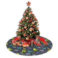 thumbnail image 4 of Christmas Tree Skirt, funny dinosaur Soft Plush Christmas Tree Decorations Indoor, Tree Skirts Mat for New Year Halloween Holiday Christmas Party Decor 36", 4 of 6