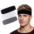 thumbnail image 2 of Miaocao 3 Pack Men & Women Sweatband Headband Terry Cloth Moisture Wicking for Sports Tennis Gym Work Out, 2 of 7