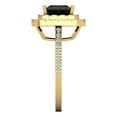 thumbnail image 3 of 2.07 ct Princess Cut Natural Onyx with Simulated Diamond Halo Accents 14K Yellow Gold Womens Engagement Ring, 3 of 5