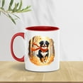 thumbnail image 5 of Welcome Fall Bernese Mountain Dog Strolling Through the Autumn Maple Forest 11oz Accent Two-tone Mug Berner Lover Gifts Coffee Tea Cup - 12012, 5 of 5