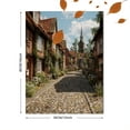 thumbnail image 3 of Tudor Village Cobblestone Street Canvas Print, Living Room Bedroom Kitchen Hallway Decor, 3 of 8