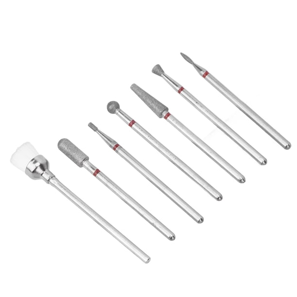 JUEGO DE CABEZAL DE MOLIENDA DE UNadas, Superficie Rugosa Portátil 7pcs Taladro de Clavos para Salón