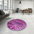 thumbnail image 4 of Ahgly Company Machine Washable Indoor Rectangle Transitional Medium Violet Red Pink Area Rugs, 7' x 10', 4 of 7