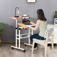 thumbnail image 4 of Costway Mobile Standing Desk Height Adjustable Sit Stand Workstation Stand Up Desk 2in1, 4 of 10