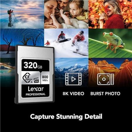 在庫残りわずか Lexar Professional CFexpress Type A カード 320GB コンパクトフラッシュ pSLCビデオ ゴージャス Sony Alpha CFe タイプA LCAEXSL320G-RNENG