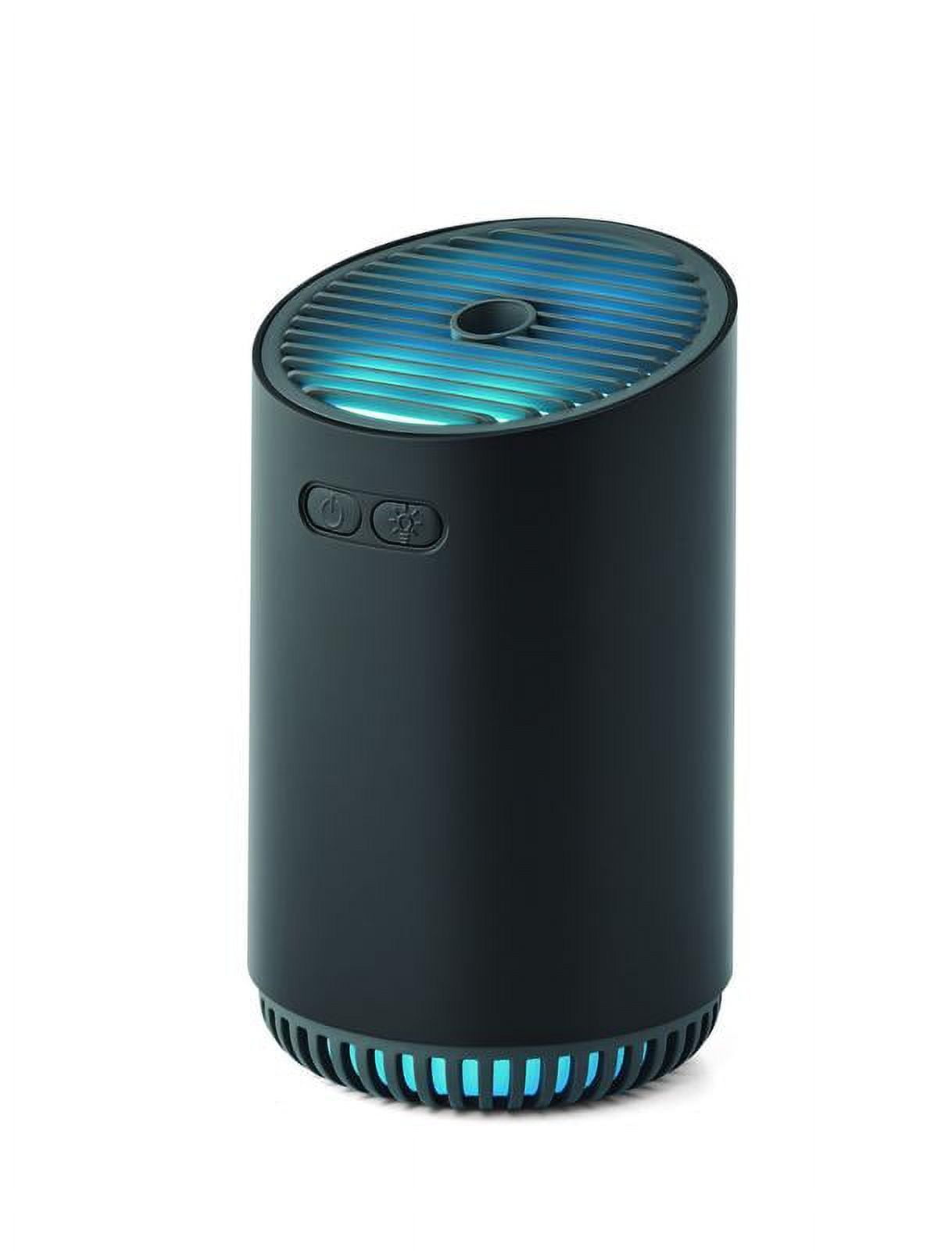 Mainstays Brand Rechargeable Cool Mist Travel Humidifier 320 ml with 7-color LED Lights, MHD-02BLK, Black Color , Home,Car, Office Humidifier