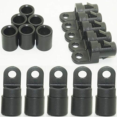Pack of 30 14 Rope Terminal for 14 Bungee Elastic Shock Cord Pad Hook End Tabbed to Use on Kayaks Canoe Raftig UV Protected
