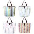 thumbnail image 4 of Tupukom Womens Bags Shopping Bags Reusable Grocery Bags with Reinforced Handles & Thick Support Bottom Home Essentials Grocery Tote Bag,Oxford cloth,D, 4 of 6