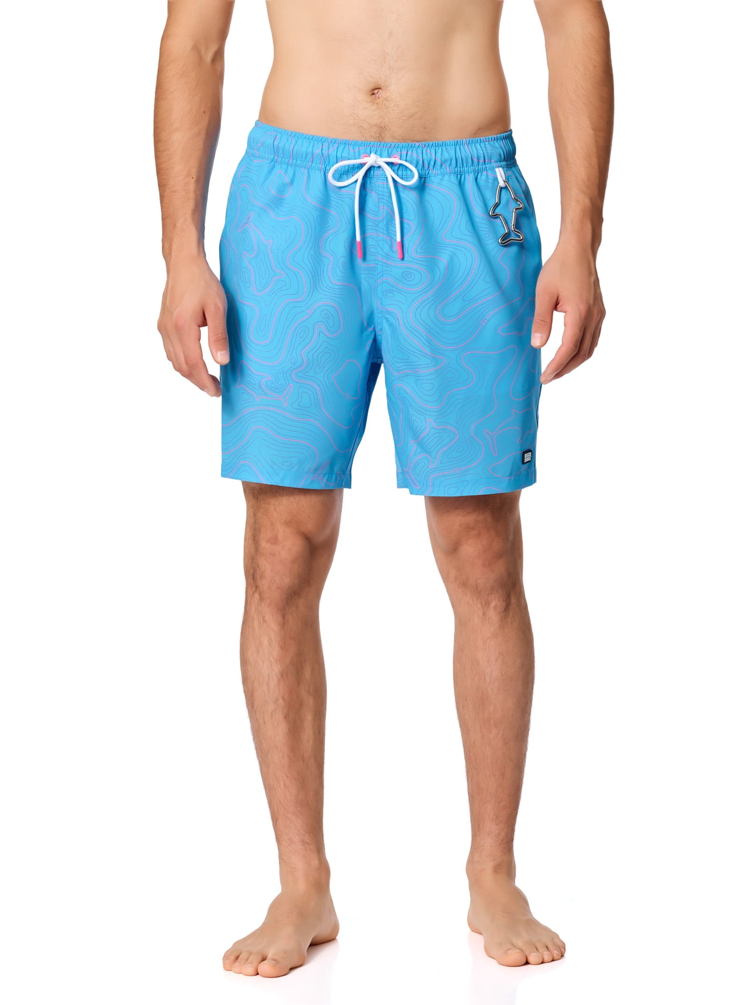 Rugged Shark Mens & Big Mens Swim Trunks, 7" Inseam, Sizes S-3XL