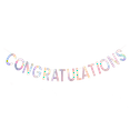 thumbnail image 5 of Iridescent Rainbow Congratulations Party Banner, 9.8', by Way To Celebrate, 5 of 5