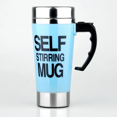

450ML Automatic Stirring Electric Mixing Cup Coffee Milk Self Stirring Mug Stainless Steel Thermal Smart Double Insulated Cup Blue 400-450ML