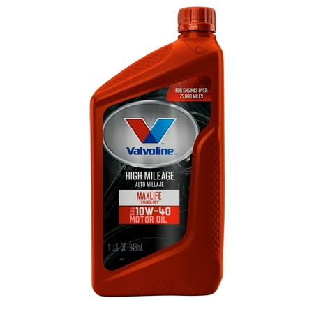 (3 Pack) Valvolineâ¢ High Mileage with MaxLifeâ¢ Technology SAE 10W-40 Synthetic Blend Motor Oil - 1