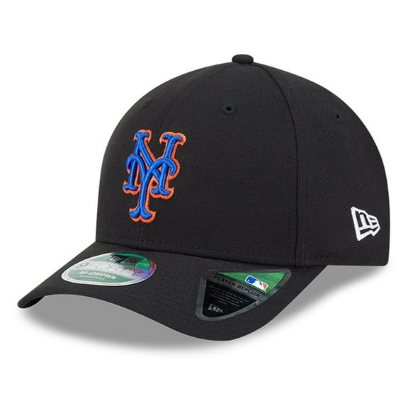 Men's New Era  Black New York Mets Player Replica 9FORTY Adjustable Hat