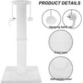 thumbnail image 4 of White 34 Inch Cat Scratching Post for Indoor Cats, Heavy Duty Tall Cotton Rope Cat Scratcher with Hanging Ball, Extra Large Climbing Post for Adult Cats, Sturdy Base, 4 of 10
