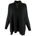 thumbnail image 4 of Women's Shimmer Bonita Half Zip Long Sleeved Poncho Top-B-XXS/XS, 4 of 4