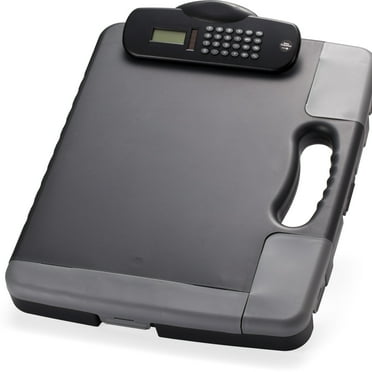 Officemate Slim Clipboard Storage Box With Calculator - 10" X 14 1/2" - 1 Each - A.F. Smith