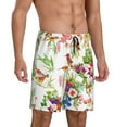 thumbnail image 2 of Fotbe Birds And Flowers Pajama Shorts for Men, Men's Pajama Bottoms, Sleepwear,Short Pajama Pants-Large, 2 of 9