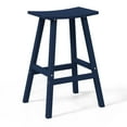 thumbnail image 5 of WestinTrends Malibu HDPE Outdoor Patio 29" Bar Stool Saddle Seat, Navy Blue, 5 of 15