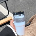 thumbnail image 5 of Thermal Insulation Car Mug 30oz 304 Stainless Steel Large Capacity Coffee and Ice Container 890ml with Straw, 5 of 6