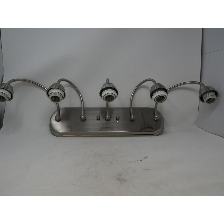Project Source Wynfield 3-Light Nickel Traditional Vanity Light Project Source Wynfield 3-Light Nickel Traditional Vanity Light
